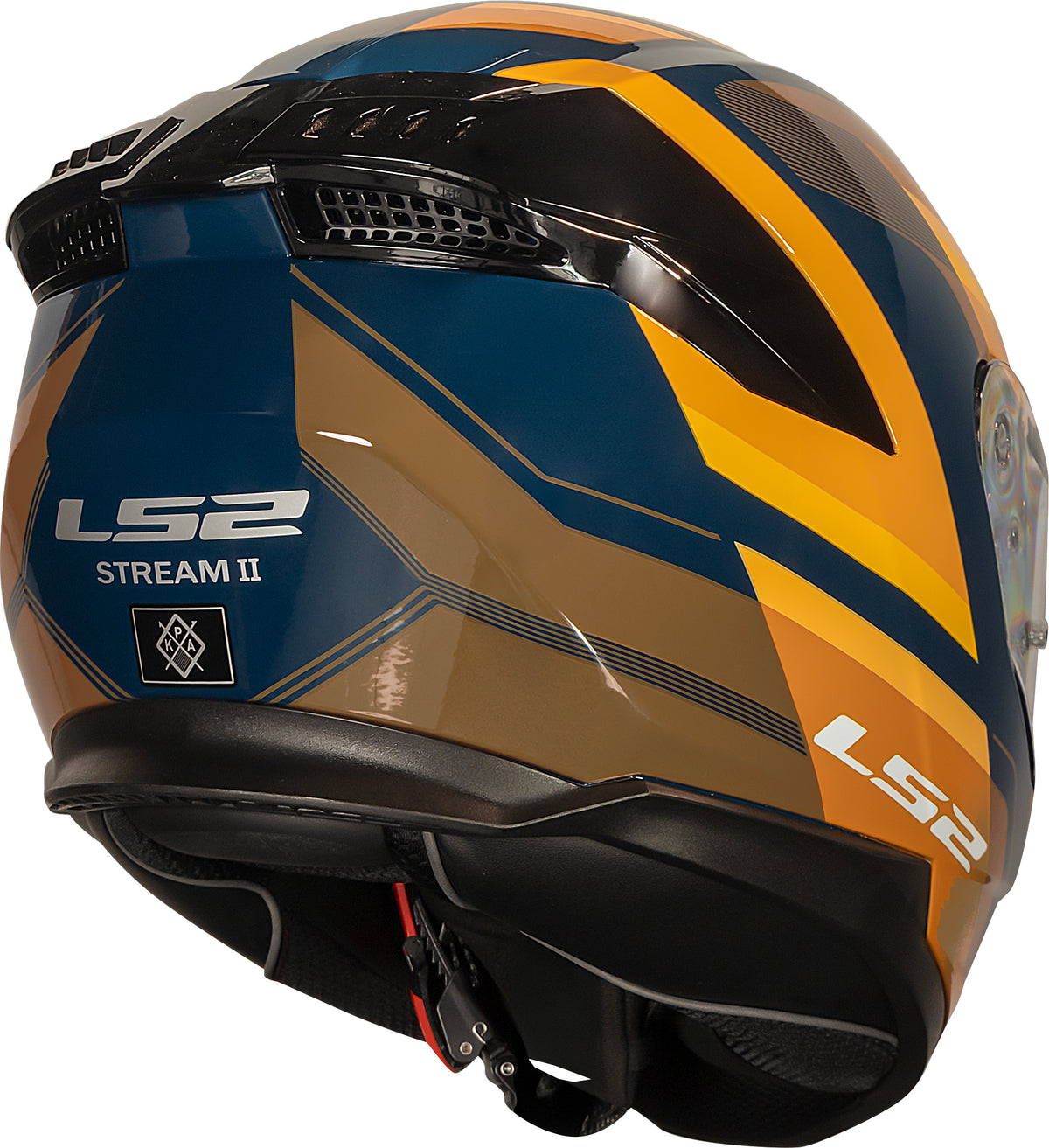 Capacete Ls2 Stream II ff808 Vintage Azul Amarelo