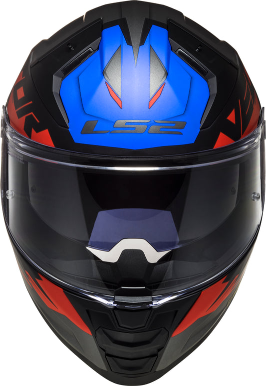 Capacete Ls2 Vector II Absolut Matte Preto Azul Vermelho