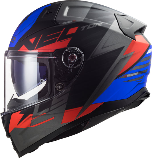 Capacete Ls2 Vector II Absolut Matte Preto Azul Vermelho