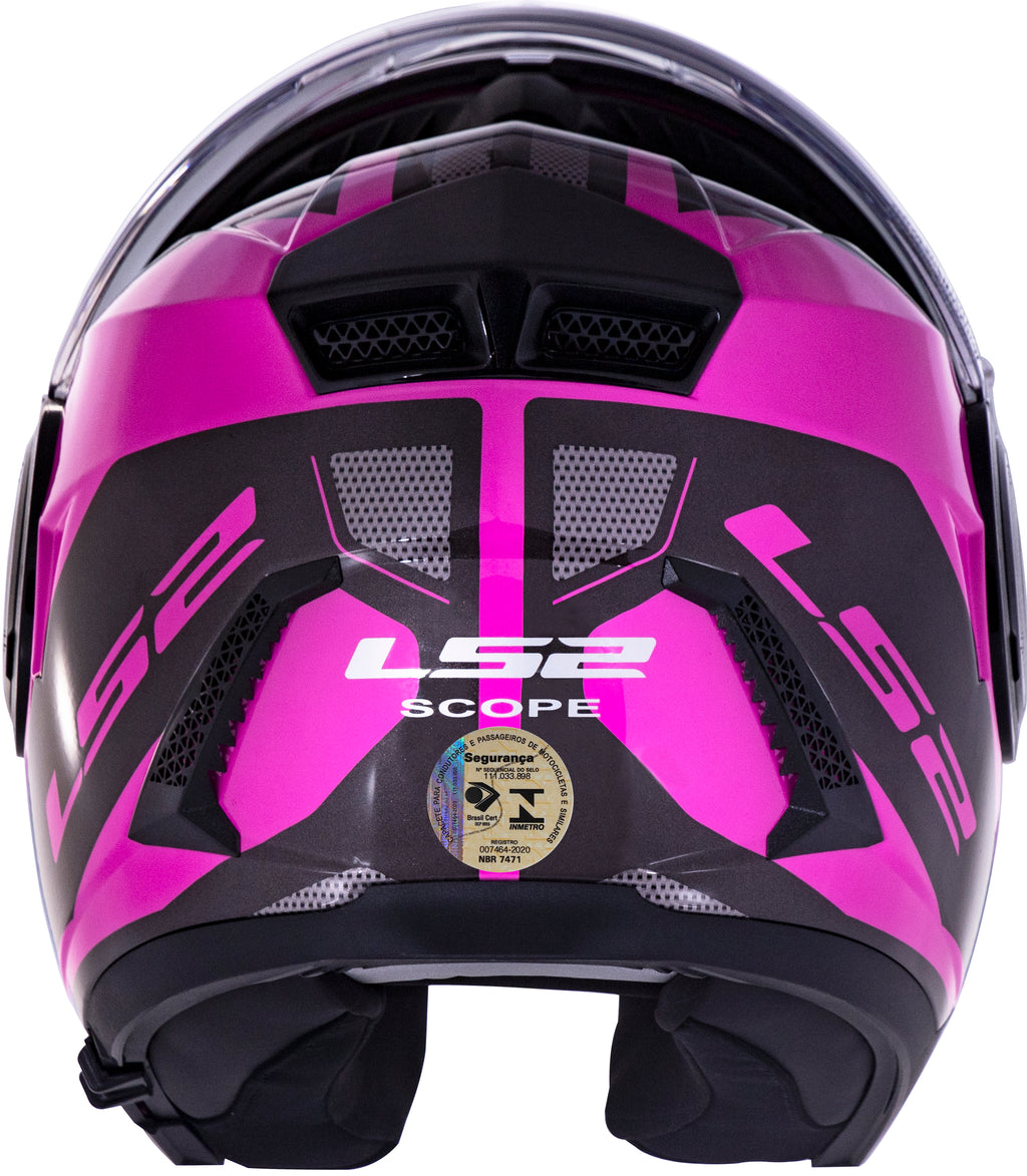 Capacete Ls2 Scope ff902 Mask Preto Rosa