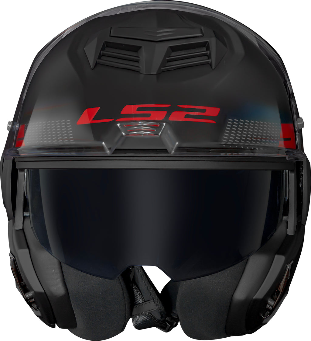 Capacete Ls2 Ff906 Advant Bend Preto Vermelho
