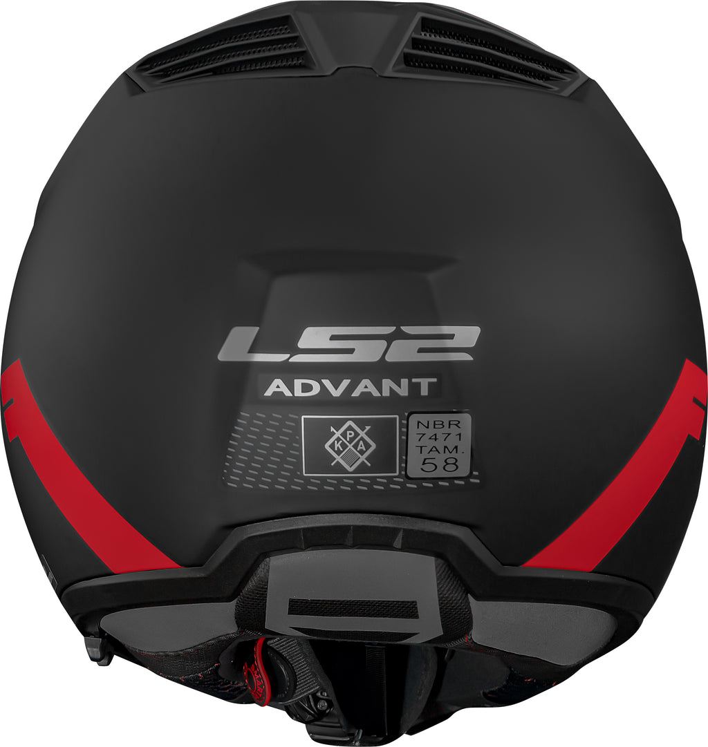 Capacete Ls2 Ff906 Advant Bend Preto Vermelho