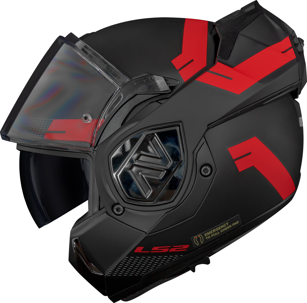 Capacete Ls2 Ff906 Advant Bend Preto Vermelho
