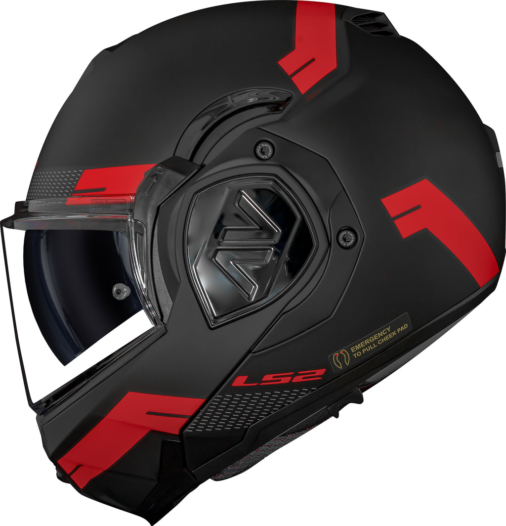 Capacete Ls2 Ff906 Advant Bend Preto Vermelho