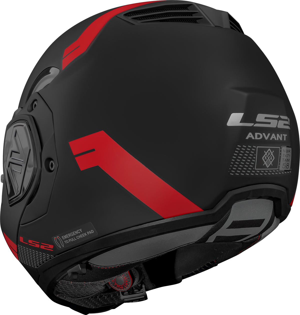 Capacete Ls2 Ff906 Advant Bend Preto Vermelho