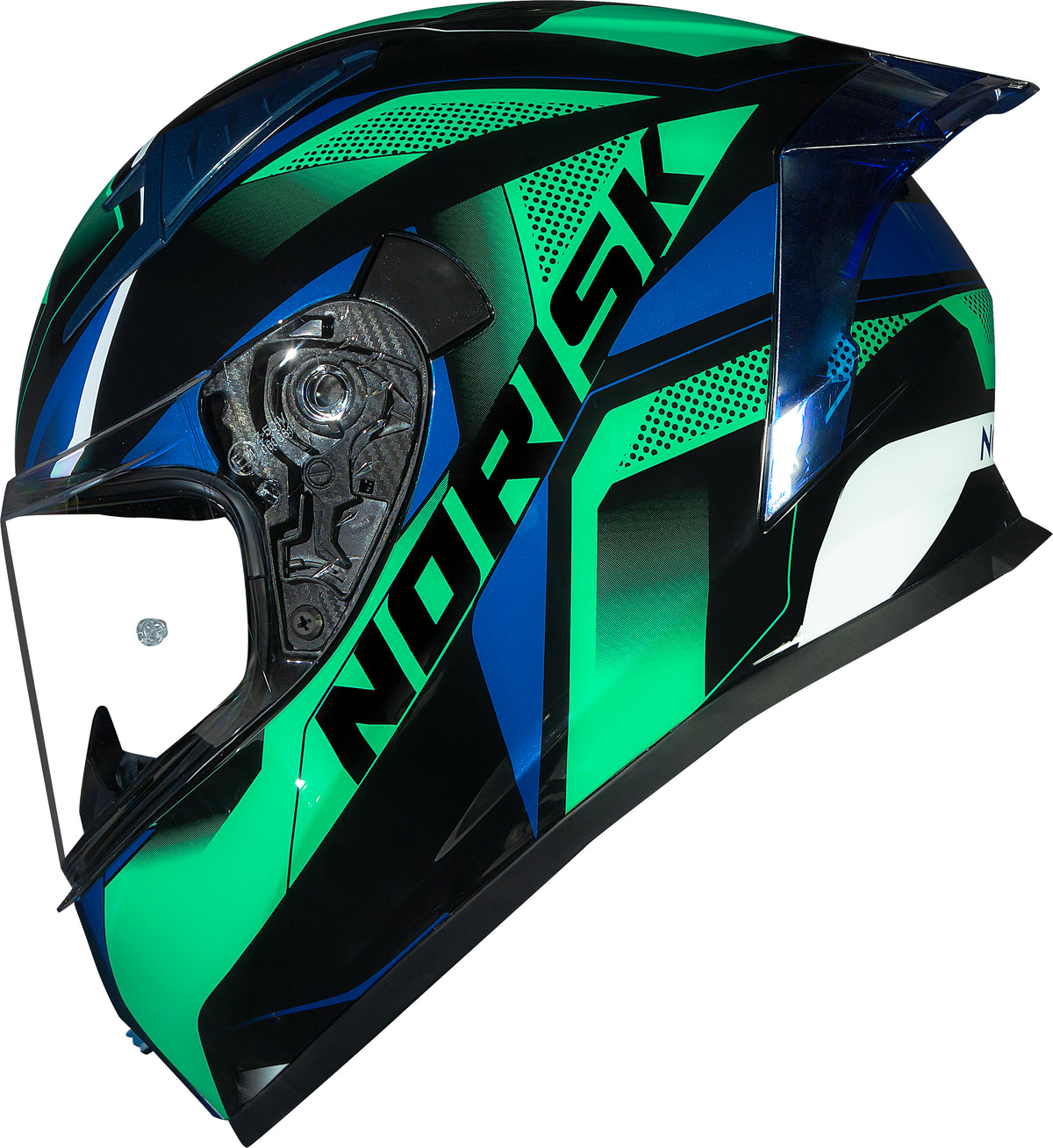 Capacete Norisk Flow Pulse Verde Azul