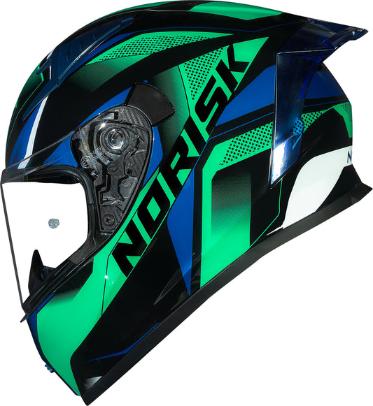 Capacete Norisk Flow Pulse Verde Azul