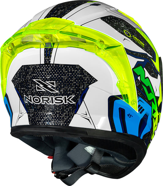 Capacete Norisk Flow Robot Branco Amarelo