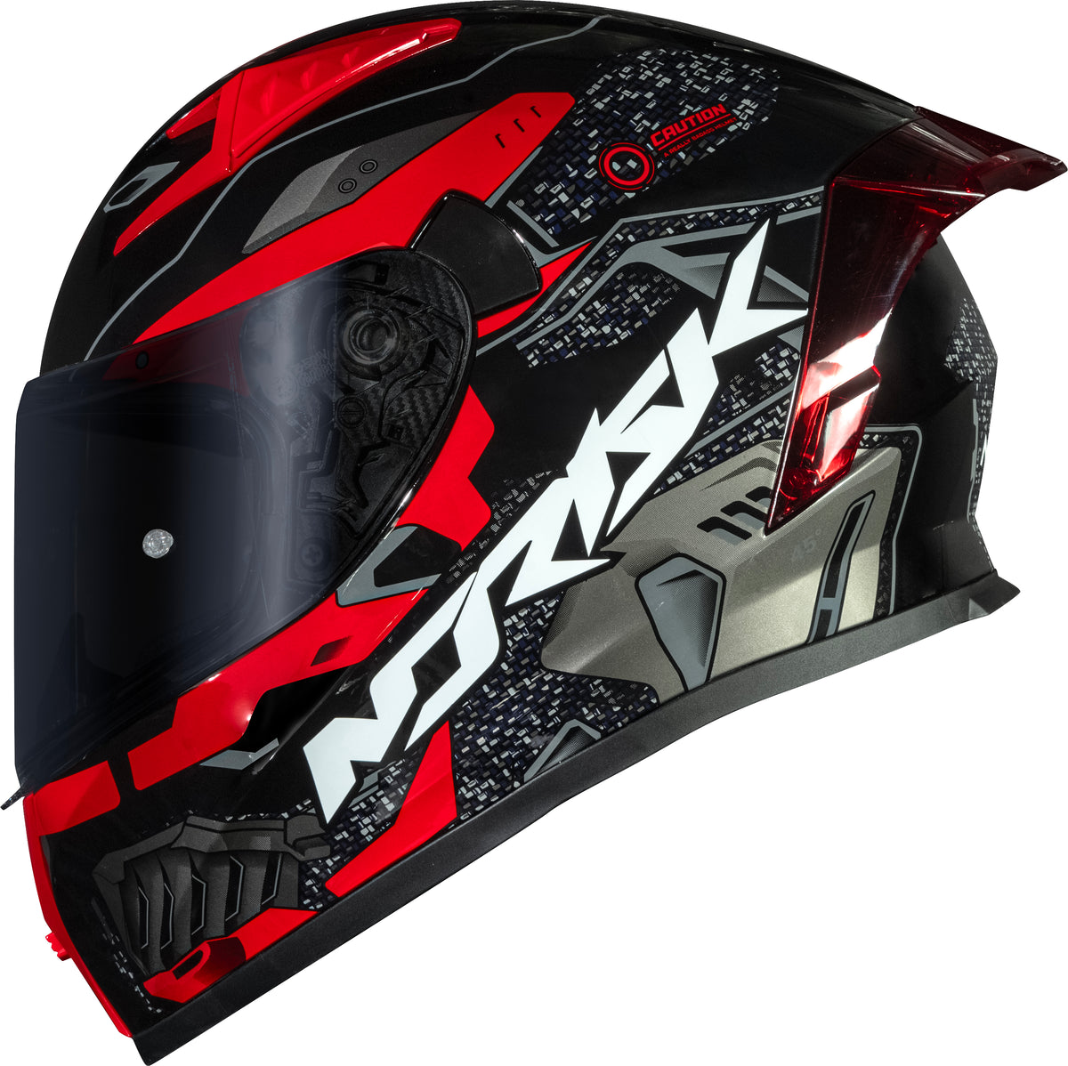 Capacete Norisk Flow Robot Preto Vermelho