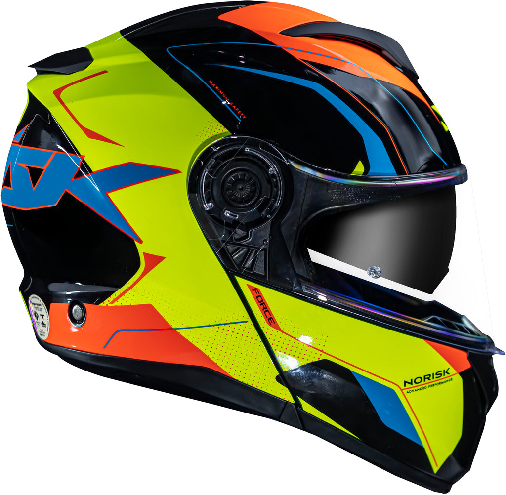Capacete Norisk Force Quantum Preto Amarelo