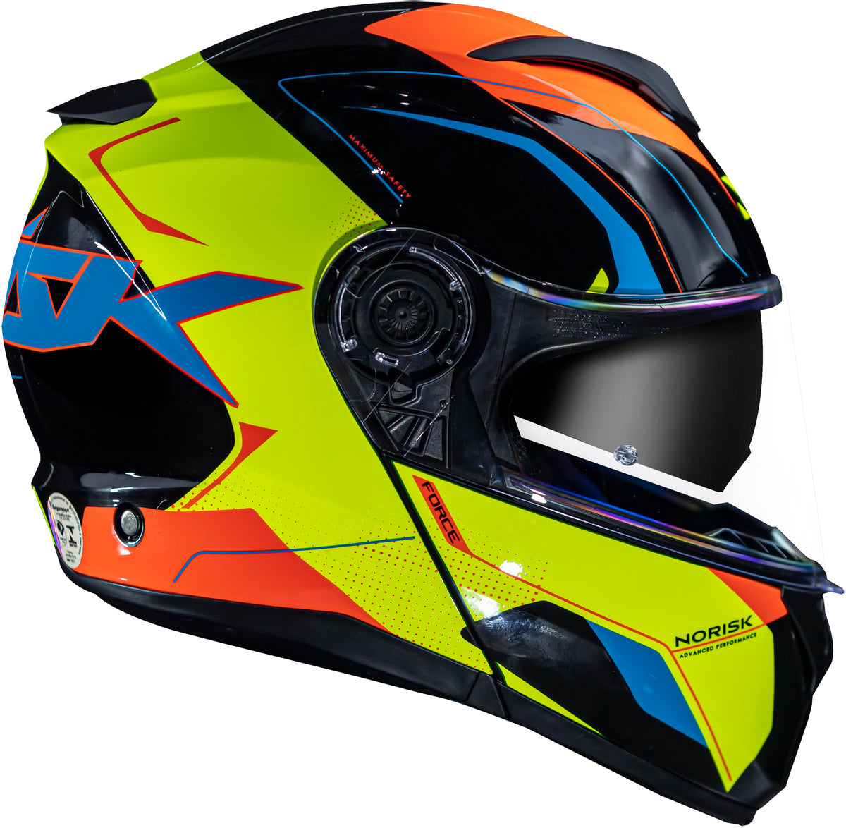 Capacete Norisk Force Quantum Preto Amarelo