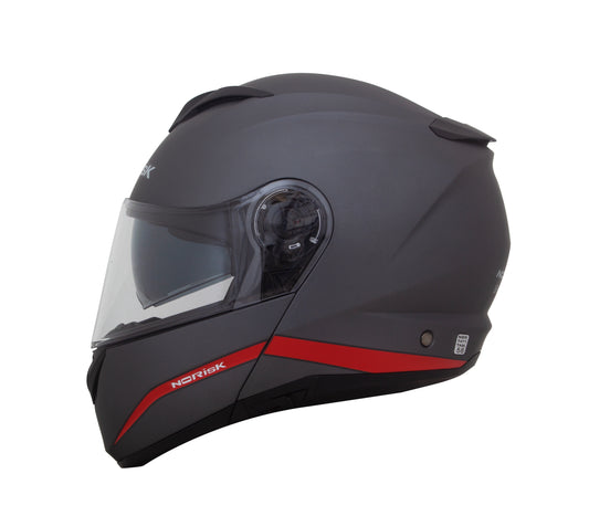 Capacete Norisk Force Simplicity Cinza Vermelho