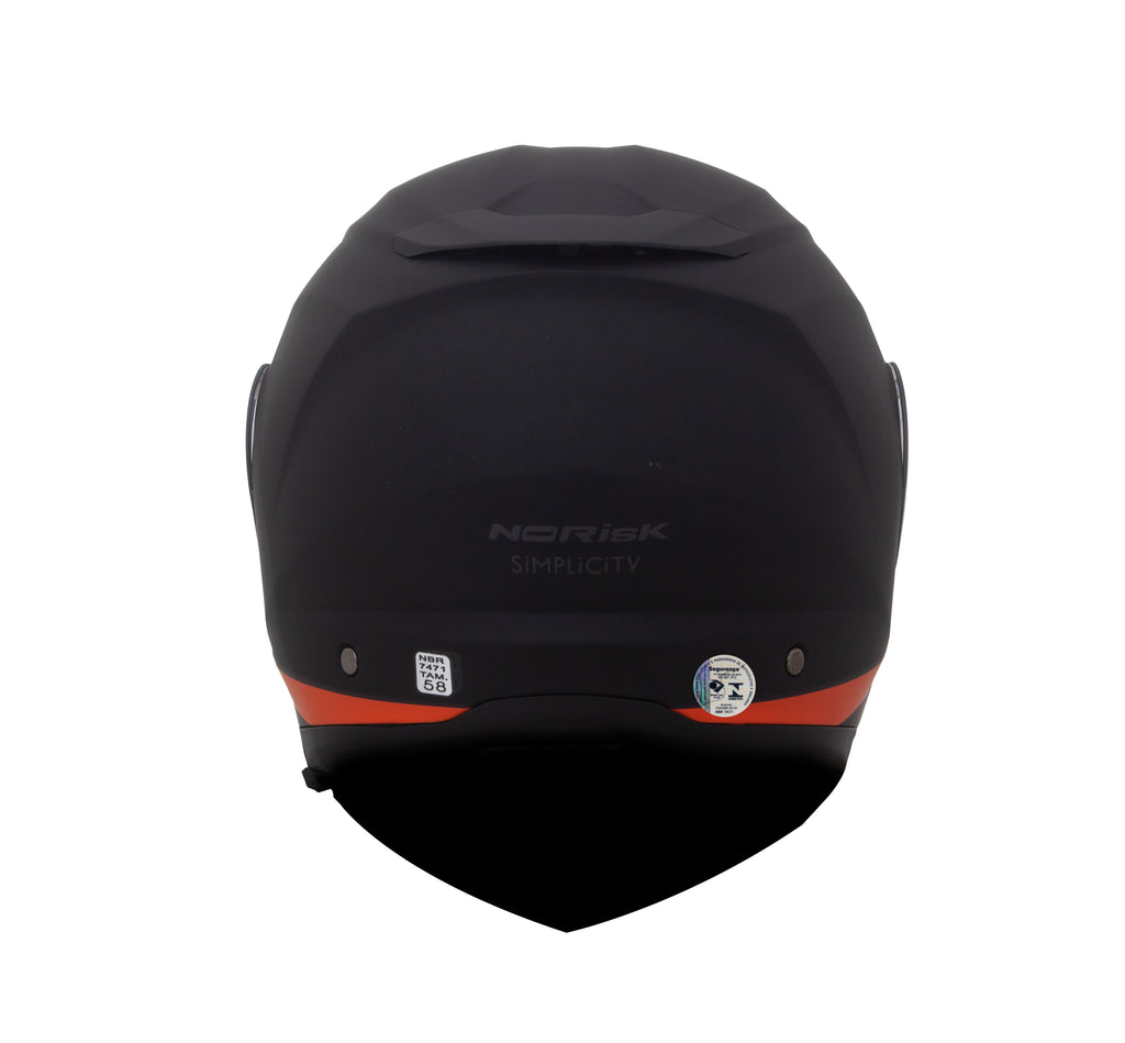Capacete Norisk Force Simplicity Preto Vermelho