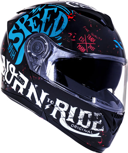 Capacete Norisk Force Monocolor Born To Ride Azul