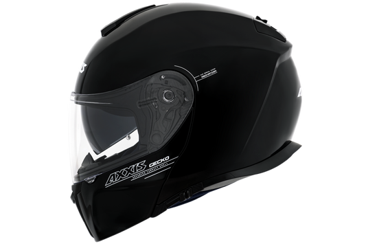 Capacete Axxis Gecko Sv Solid A1 Preto Brilho