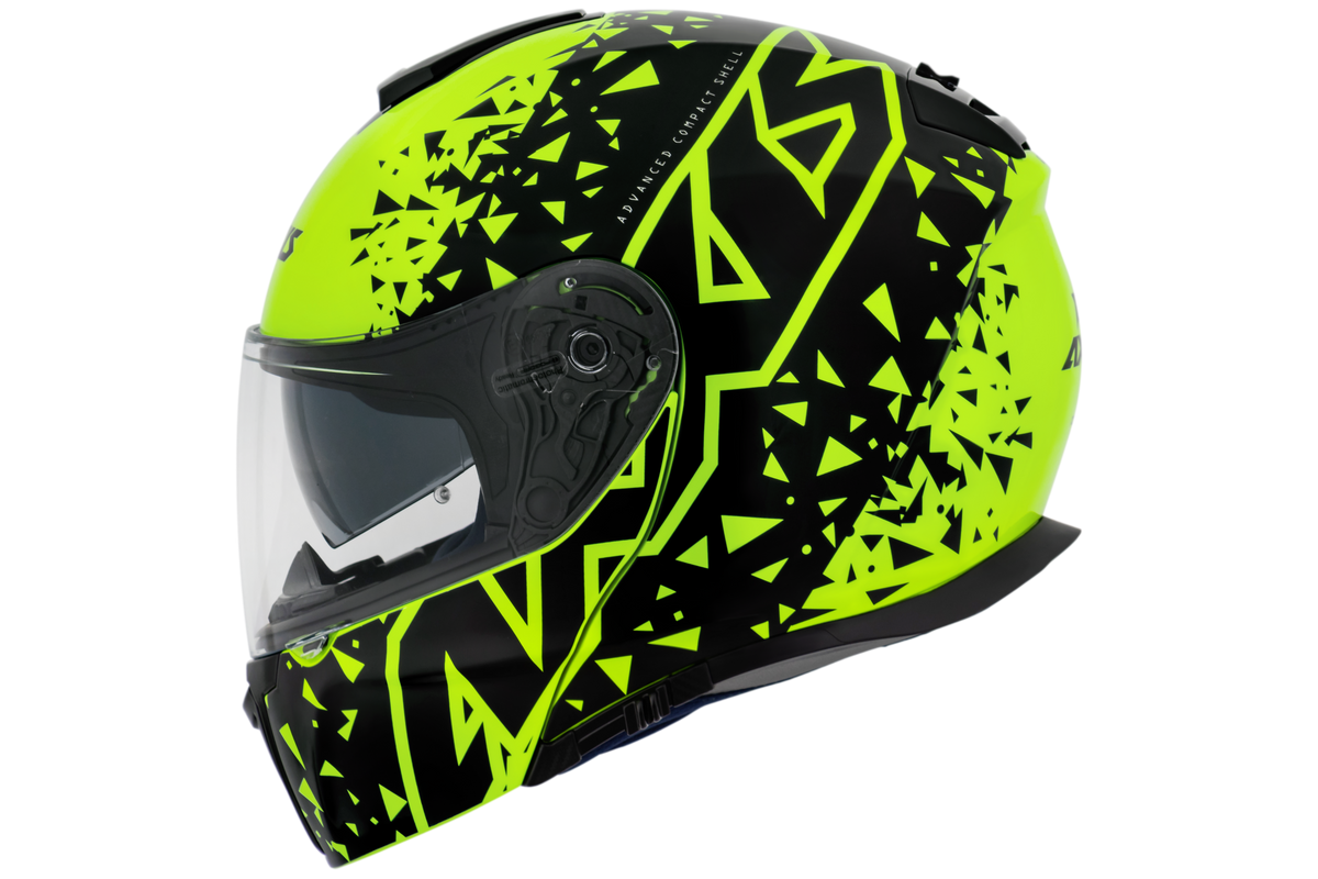 Capacete Axxis Gecko Sv Stamp B3 Amarelo Flourescente Brilho