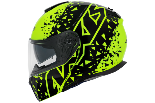 Capacete Axxis Gecko Sv Stamp B3 Amarelo Flourescente Brilho