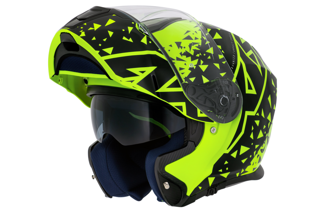 Capacete Axxis Gecko Sv Stamp B3 Amarelo Flourescente Brilho