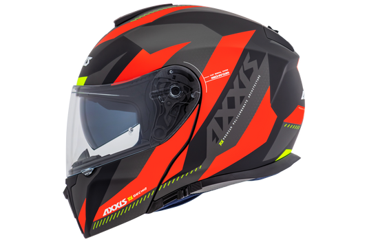 Capacete Axxis Gecko Sv Shield B5 Vermelho Flourescente Matte