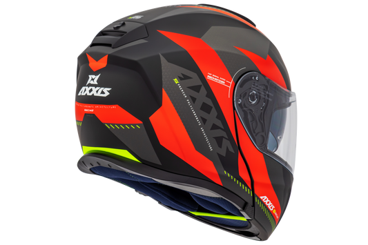 Capacete Axxis Gecko Sv Shield B5 Vermelho Flourescente Matte