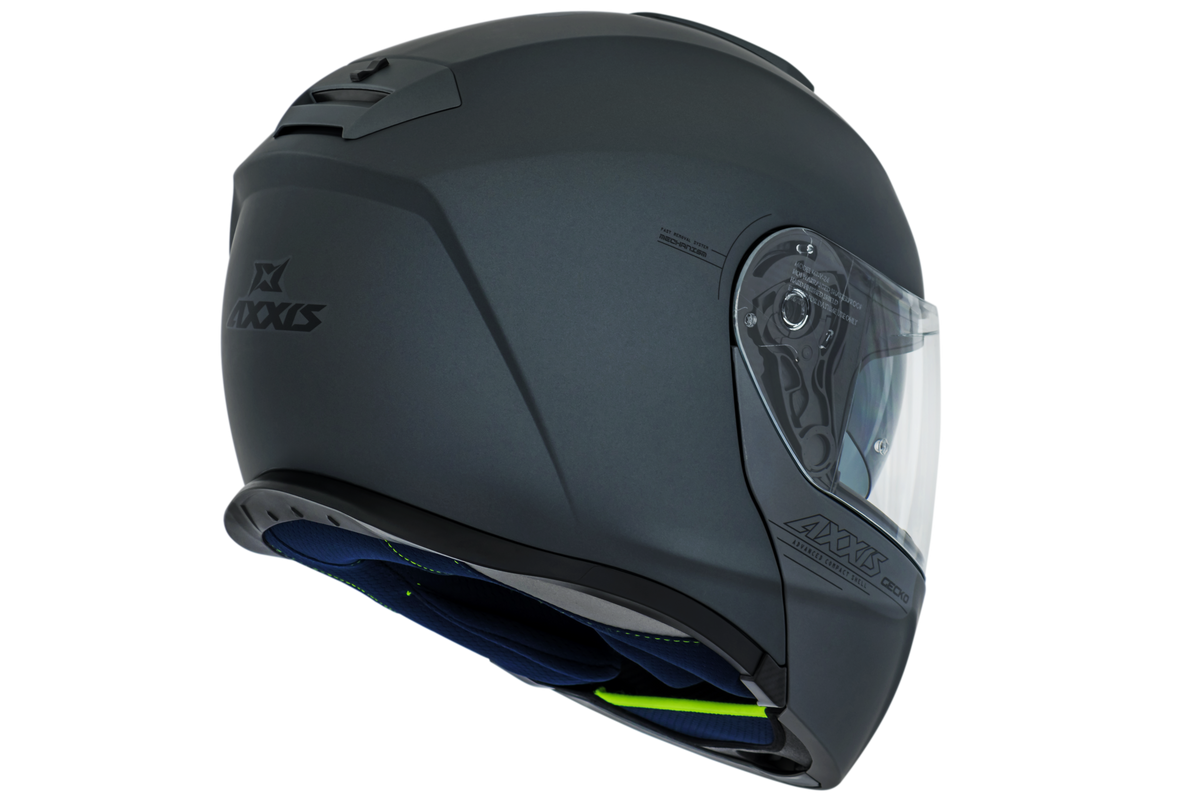 Capacete Axxis Gecko Sv Solid  A2 Preto Cinza Matte