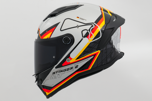 Capacete Mt Helmets Stinger 2 Grand Prix C1 Germany Brilho