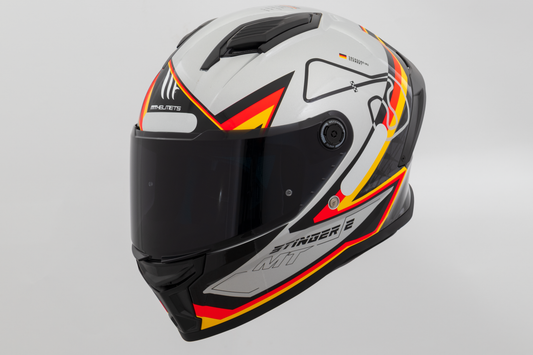 Capacete Mt Helmets Stinger 2 Grand Prix C1 Germany Brilho