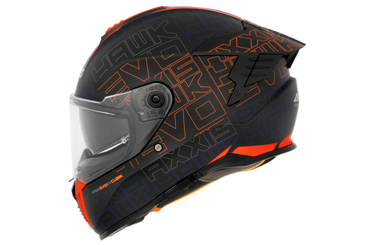 Capacete Axxis Hawk Evo Sv Cubik B4 Orange Matte