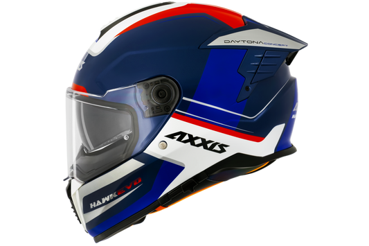 Capacete Axxis Hawk Evo Sv Daytona C7 Azul Brilho
