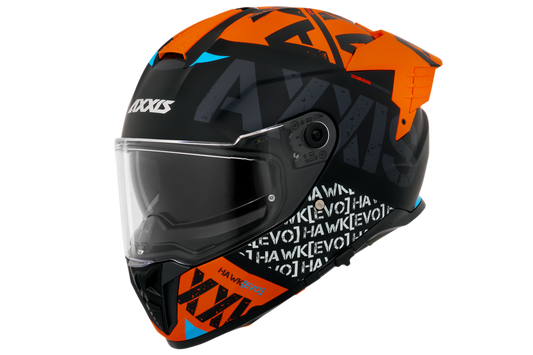 Capacete Axxis Hawk Evo Sv Spiffy B4 Laranja Matte