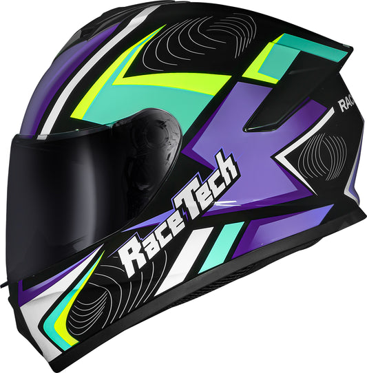 Capacete Race Tech Hit Draw Preto Roxo
