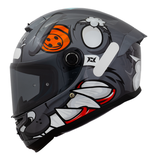 Capacete Axxis Hummer Teddy C2 Cinza Brilho