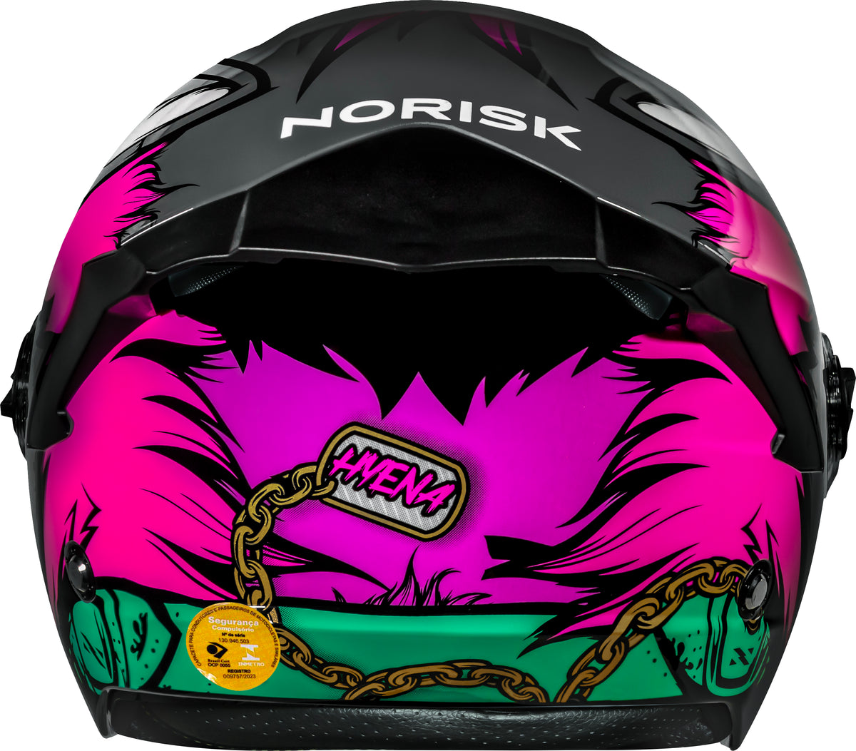 Capacete Norisk Neo Hyena Cinza Rosa