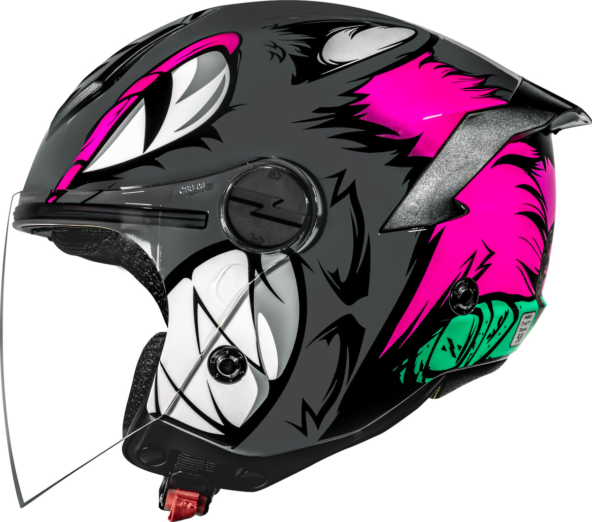 Capacete Norisk Neo Hyena Cinza Rosa