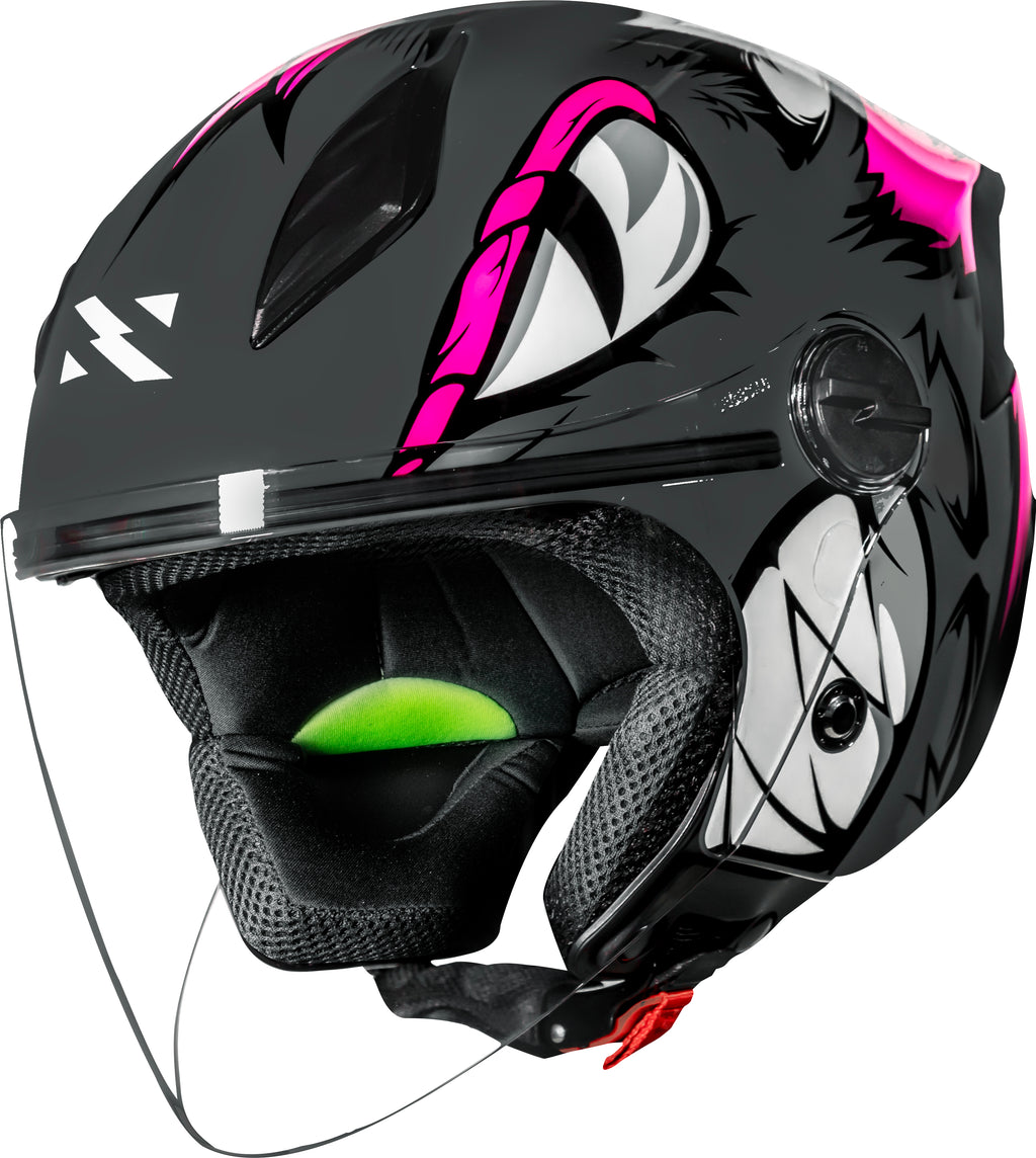 Capacete Norisk Neo Hyena Cinza Rosa
