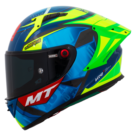 Capacete Mt Helmets Kre+S Fim Diogo Moreira A7 Azul Brilho