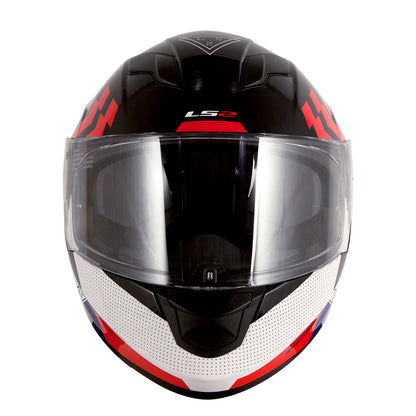Capacete Ls2 Ff320 Stream Podium Preto Branco Azul