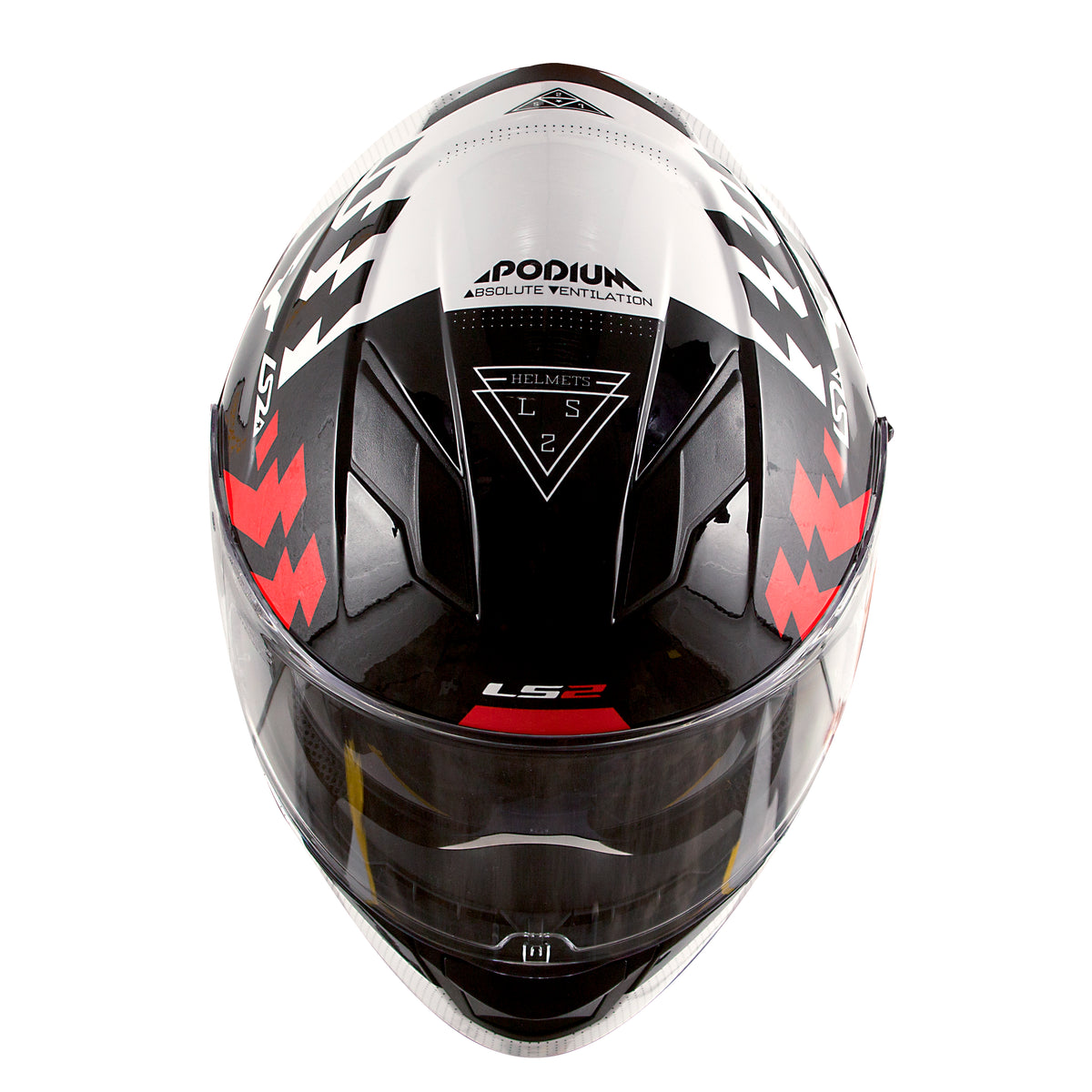 Capacete Ls2 Ff320 Stream Podium Preto Branco Azul