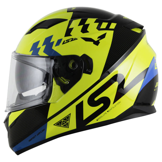 Capacete Ls2 Ff320 Stream Podium Amarelo Preto Azul