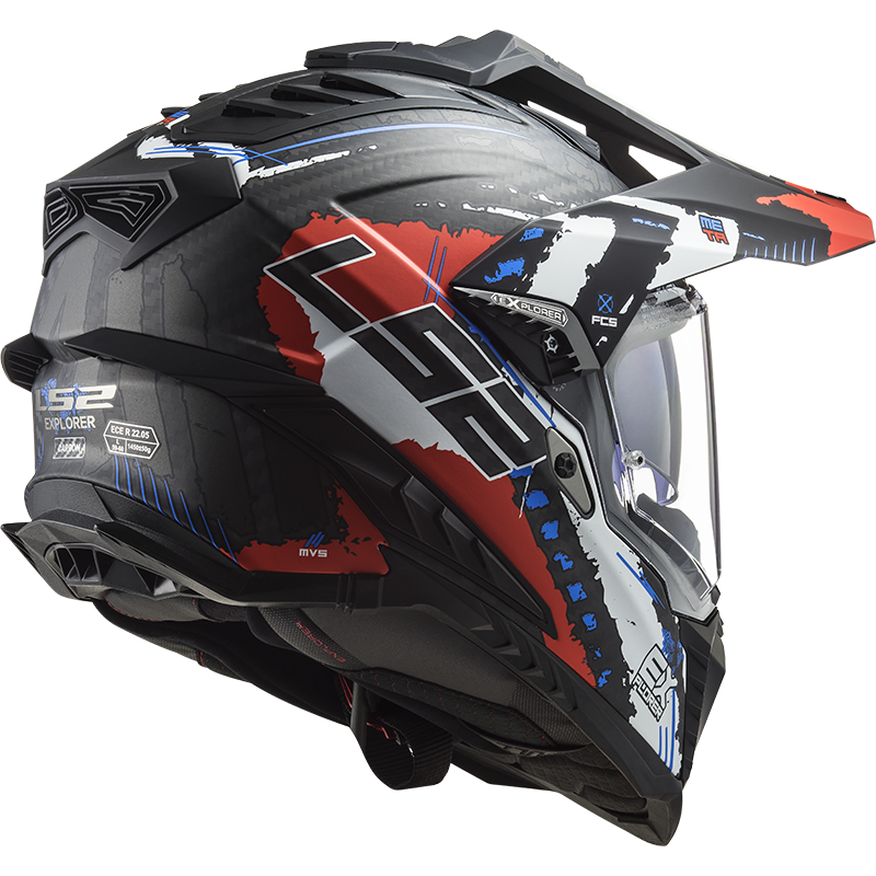 Capacete Ls2 mx701 Explorer Extend Matte Vermelho