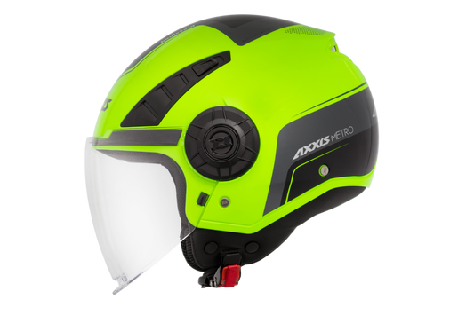 Capacete Axxis Metro Boulevard C3 Amarelo Flourescente Brilho
