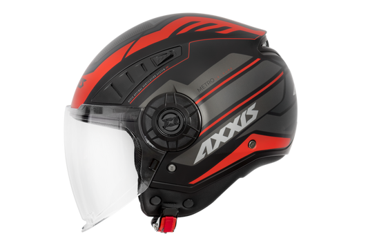 Capacete Axxis Metro Leisure B25 Vermelho Matte