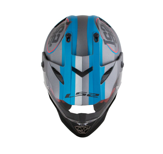 Capacete Ls2 Mx436 Pioneer Quarterback Azul