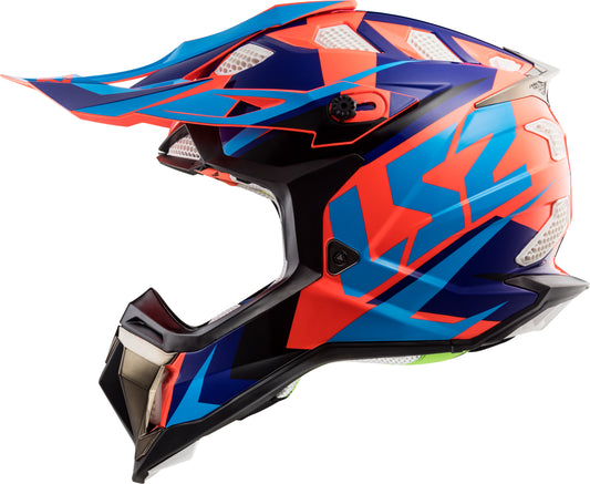 Capacete Ls2 Subverter MX470 Nimble Azul Laranja