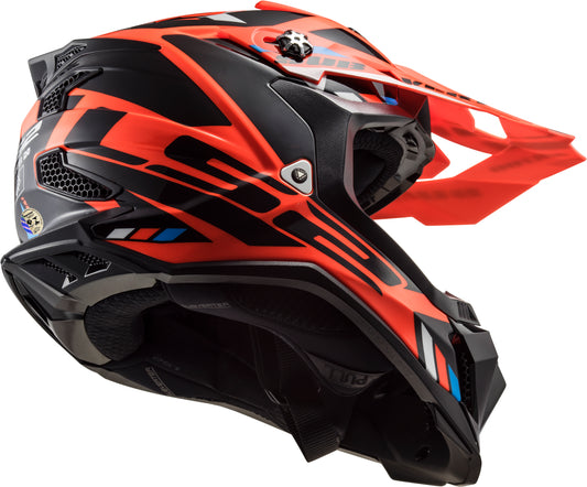 Capacete Ls2 mx700 Subverter Evo Stomp Laranja Preto