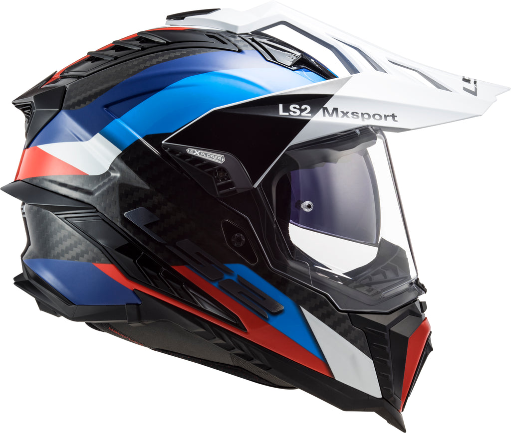 Capacete Ls2 mx701 Explorer Frontier Preto Azul