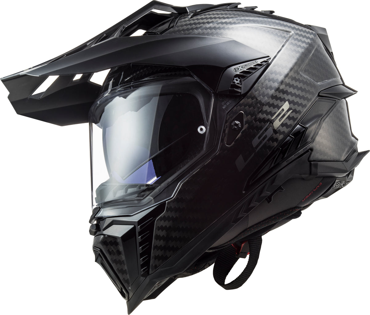Capacete Ls2 mx701 Explorer Solid Carbon