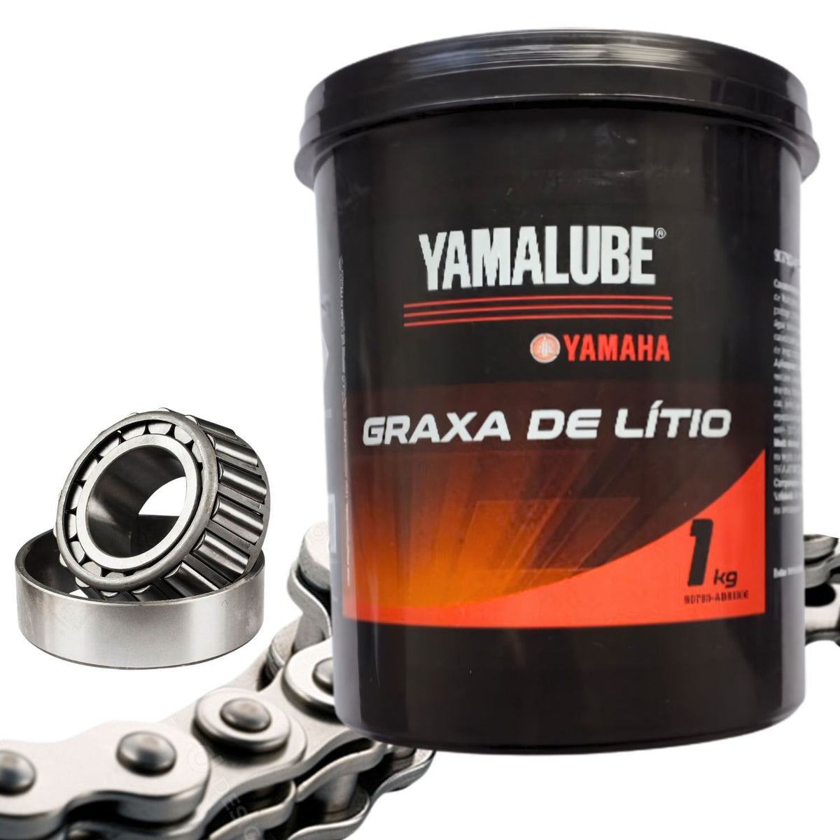 GRAXA DE LÍTIO PRETO POTE 1KG ORIGINAL YAMALUBE CORRENTE ROLAMENTO ENGRENAGEM