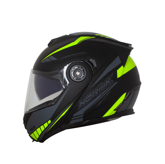 Capacete Norisk Route Motion Preto Amarelo