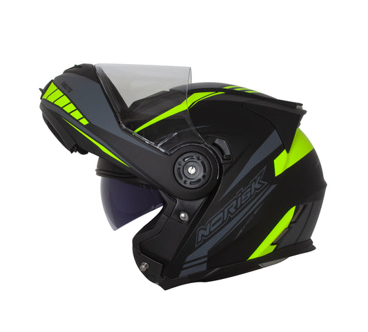 Capacete Norisk Route Motion Preto Amarelo